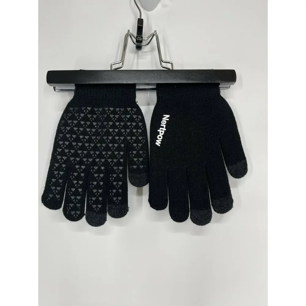 Nertpow Winter Gloves For Men And Women Black Anti-Slip